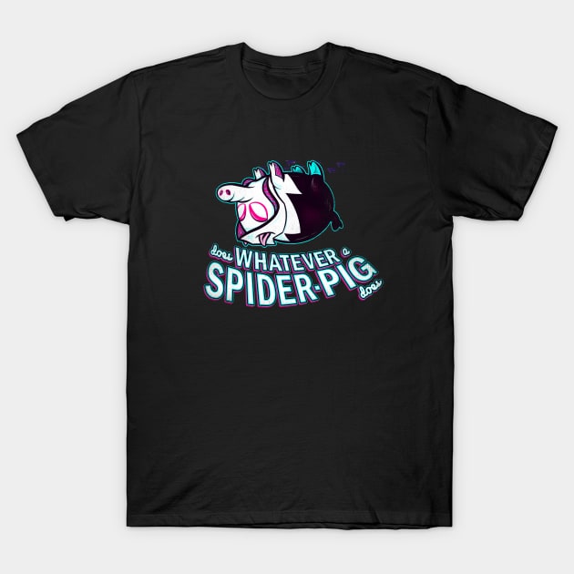 SpiderPig Ghost T-Shirt by poopsmoothie